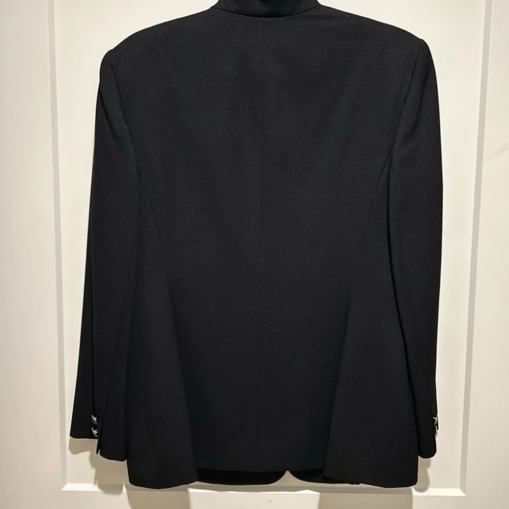 NYP Suits, 3-button black blazer and matching skirt, size 16